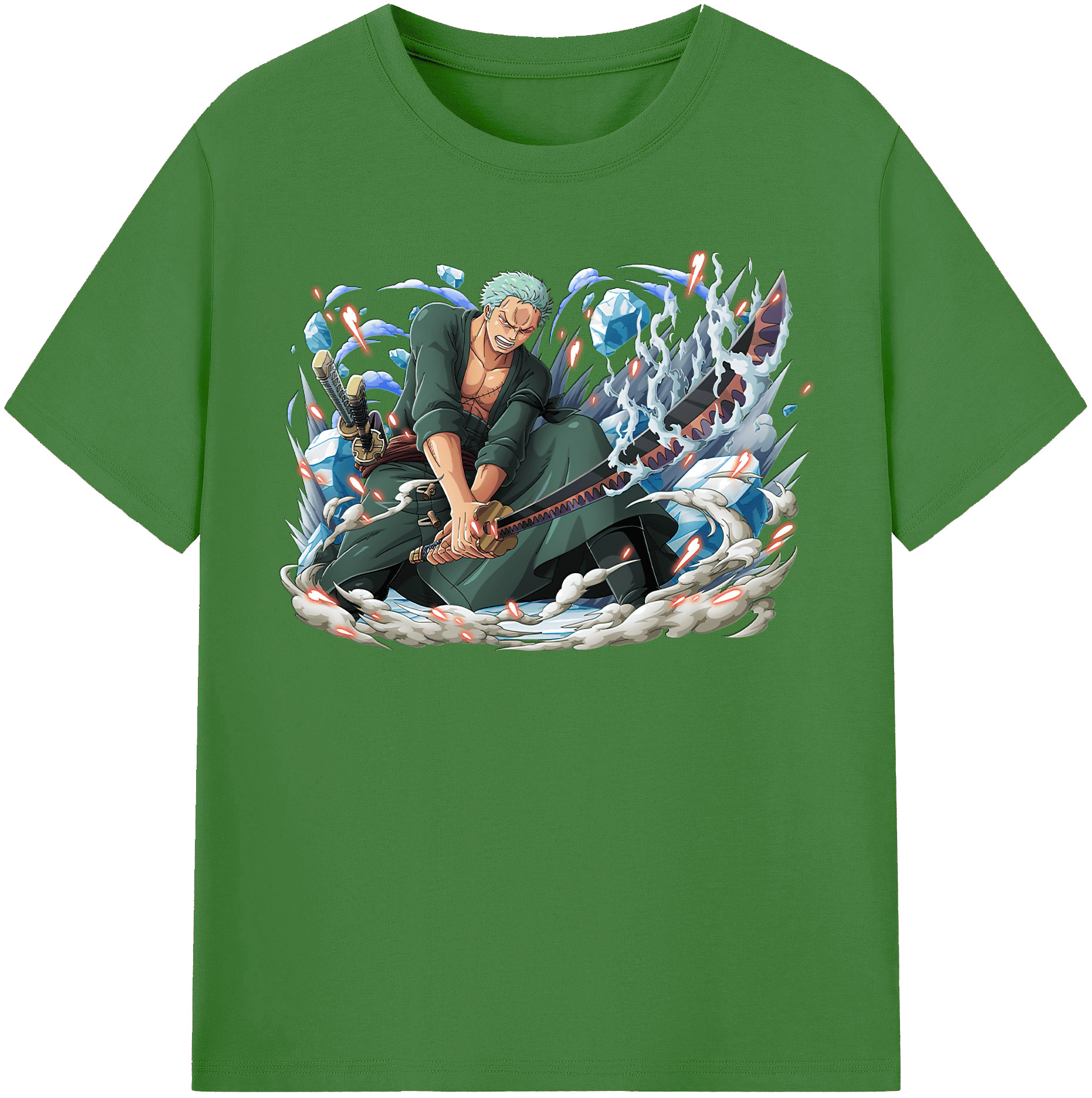 ワンピース ロロノア・ゾロ ONE PIECE Roronoa Zoro レディースカジュアルプリントTシャツ（綿100％）